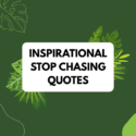 Inspirational Stop Chasing Quotes