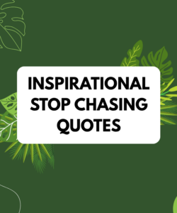 Inspirational Stop Chasing Quotes